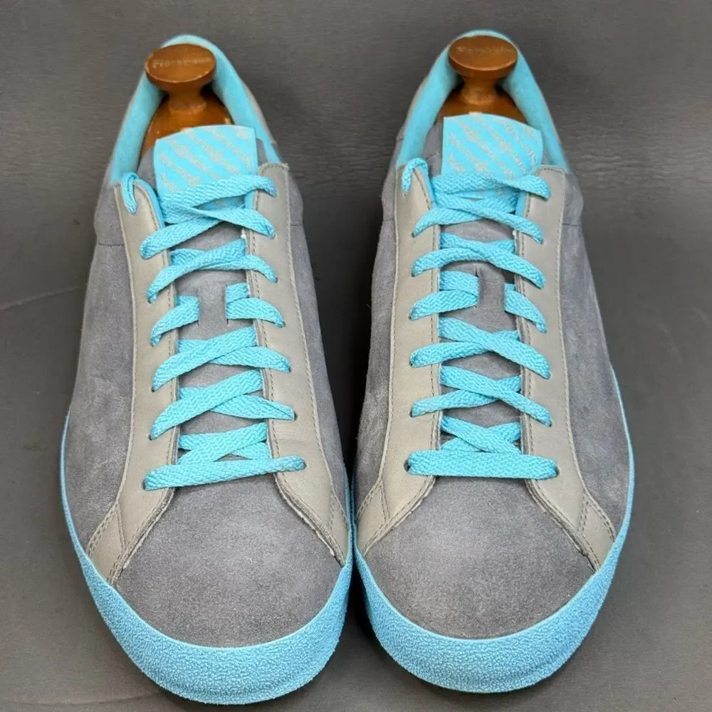 Adidas X Laver Vin Okini 'Metallic Grey Dusk Aqua' sneaker shoes men’s 12.5